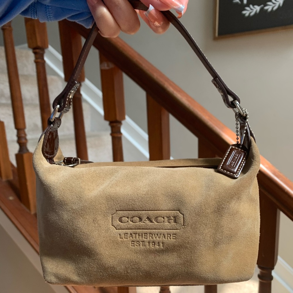 EUC Coach Suede Mini bag
